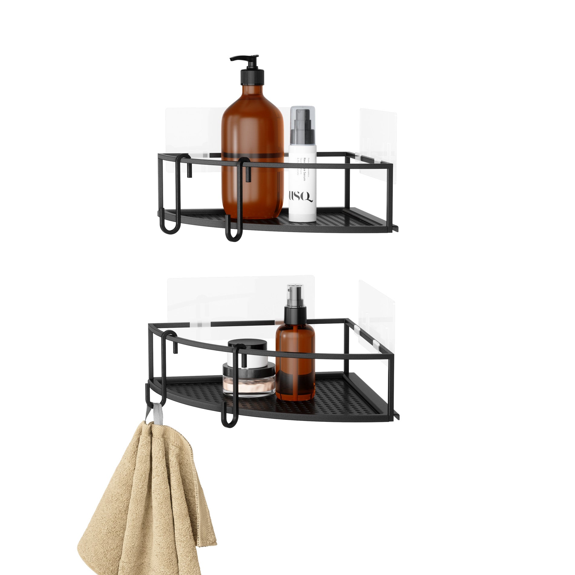 2-Pack Cubiko Stick-On Corner Bins