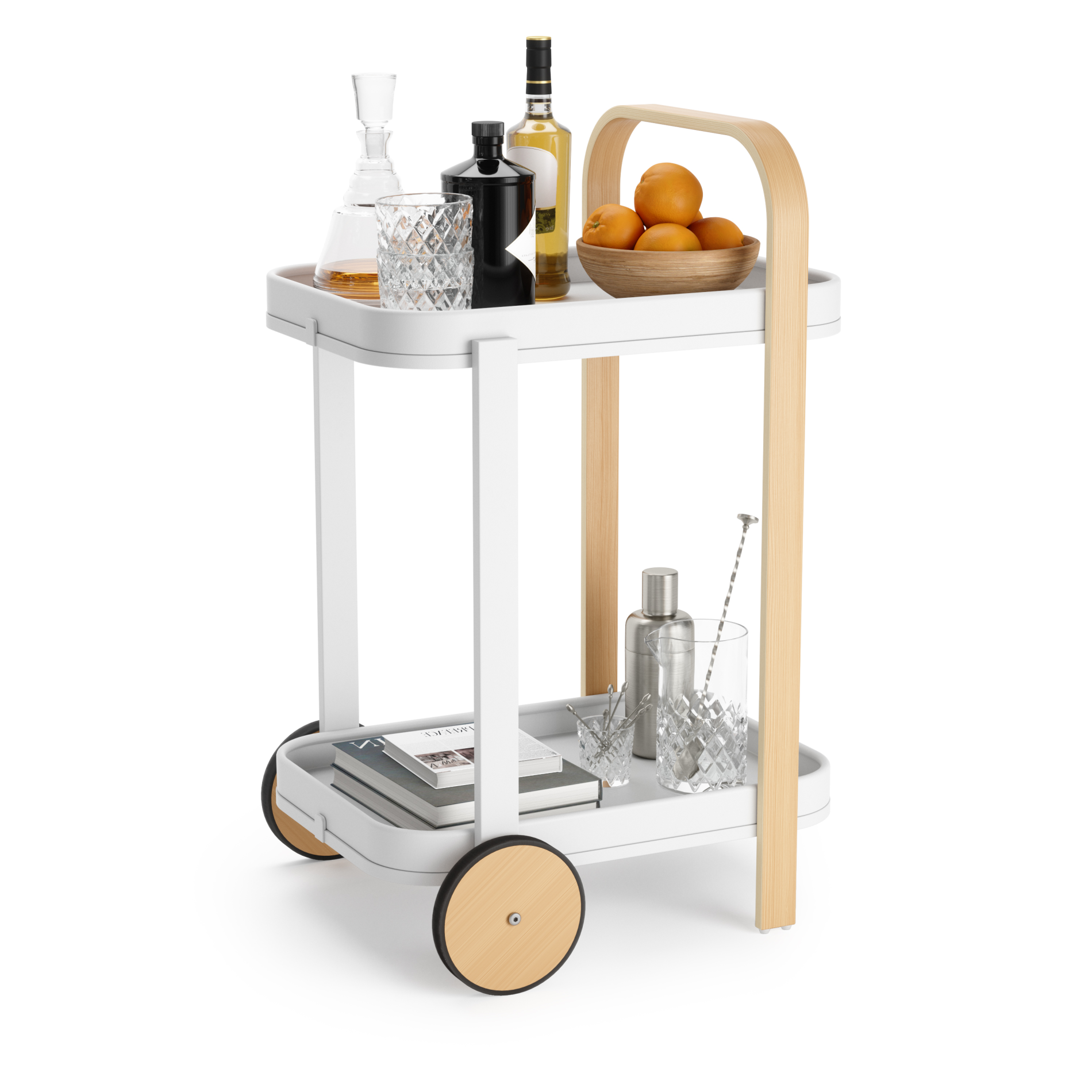 Bellwood Bar Cart with Storage Shelf